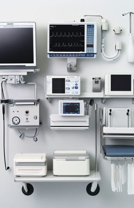 Portrait of handsome male doctor with stethoscope over neck working while looking at camera in the medical consultation.